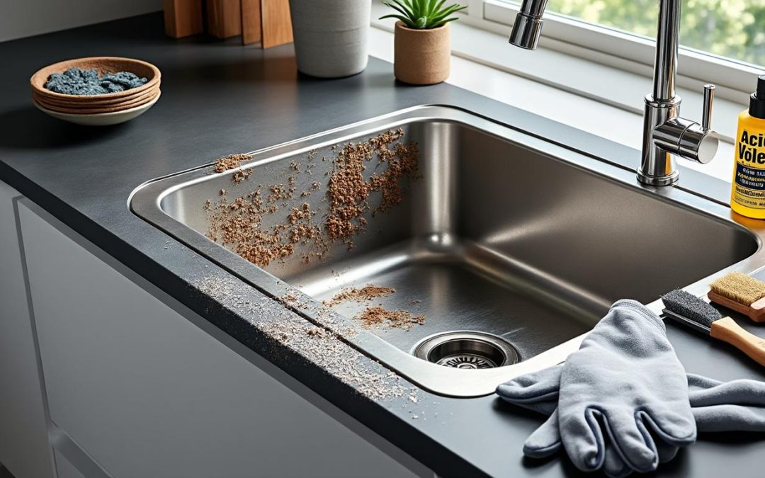 découvrez des méthodes efficaces pour restaurer un évier en inox endommagé par un acide et lui redonner son éclat d'origine.