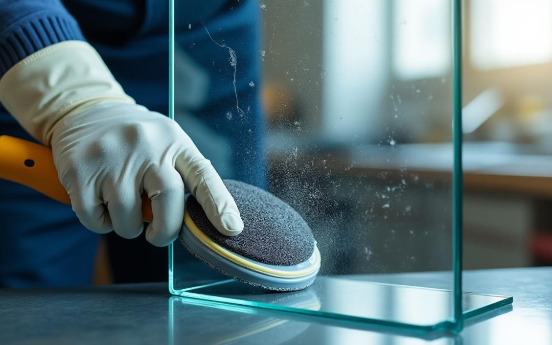 découvrez notre guide complet pour éliminer efficacement les traces de meuleuse sur une vitre et retrouver une surface parfaitement nette et transparente.