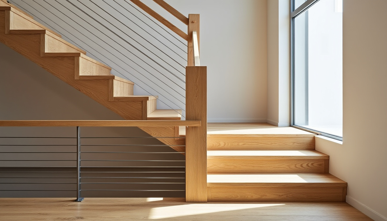 découvrez tout sur la conception, les essences de bois idéales et la pose d'escaliers à marches en bois pour un intérieur élégant et durable.